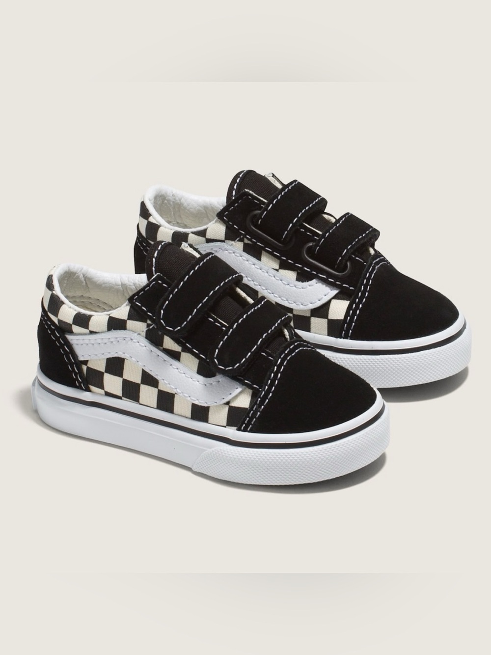 Toddler Old Skool Vans Hook and Loop Checkerboard Sneakers 5 5T